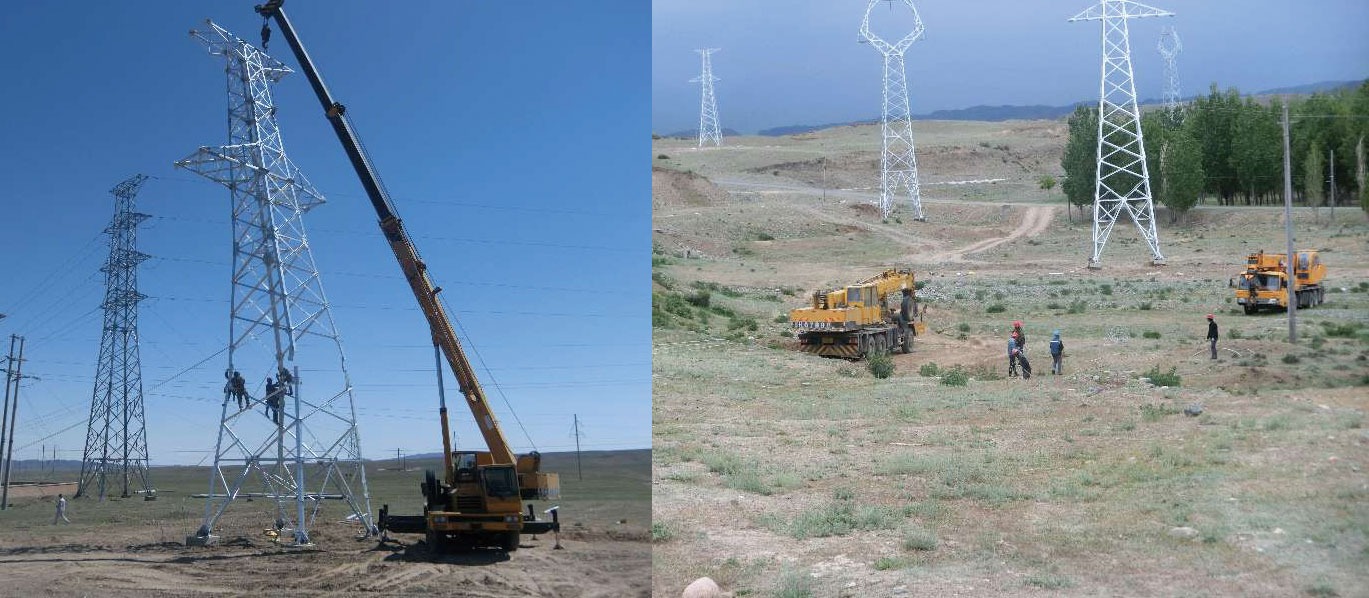 新疆吉木乃光伏电厂外线施工